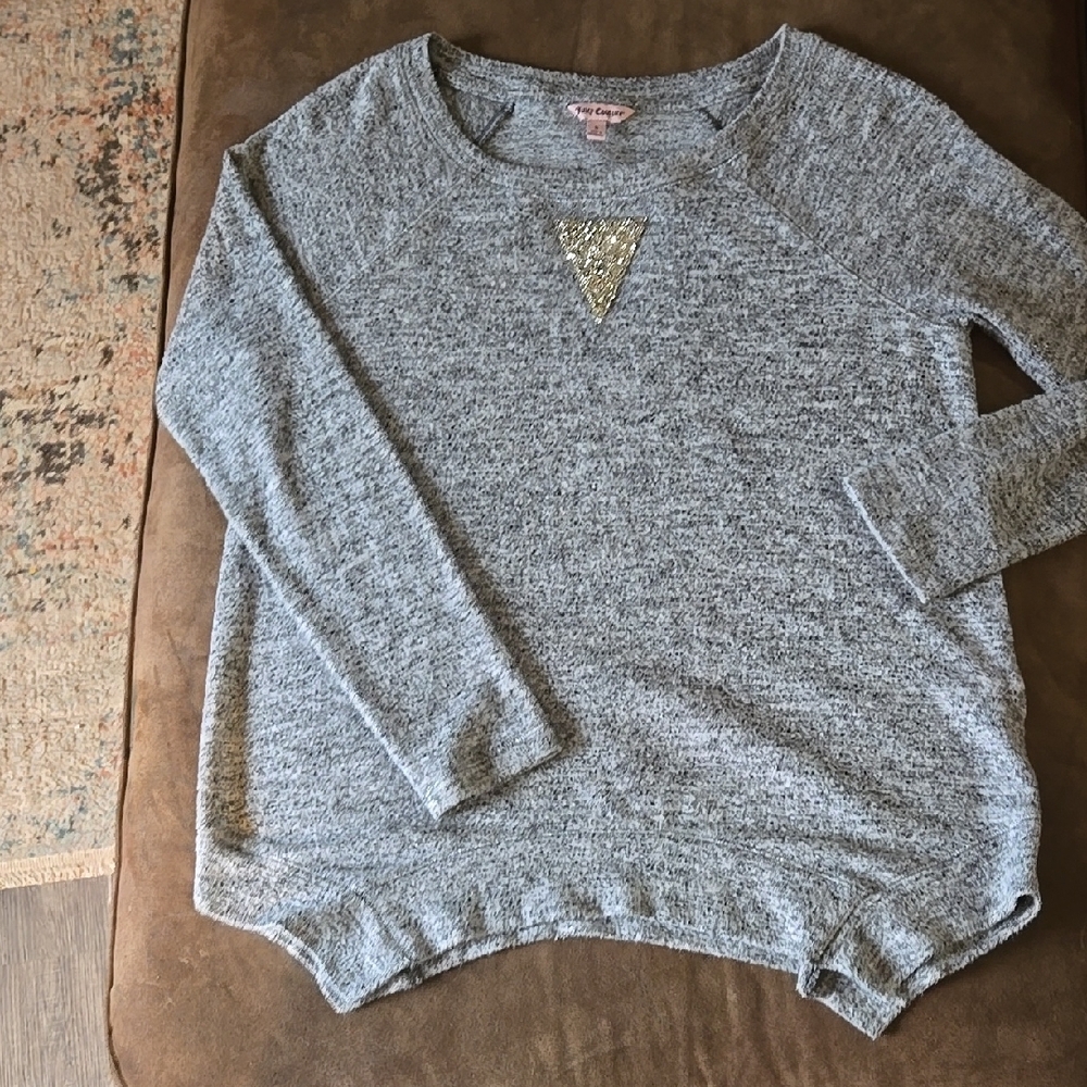 Gray Sweater with Sequin Detail